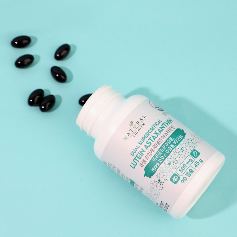 듀얼 초임계 루테인 아스타잔틴 빌베리 100mg (3개월분) 눈건강 90캡슐, 1개