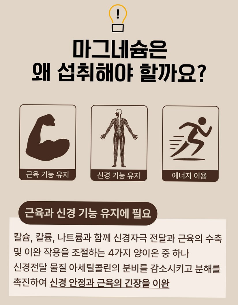 [약사개발] 근육이 편해지는 마그네슘 릴렉스마그콰트로 젖산마그네슘 유기염 마그네슘효능 60정, 1개