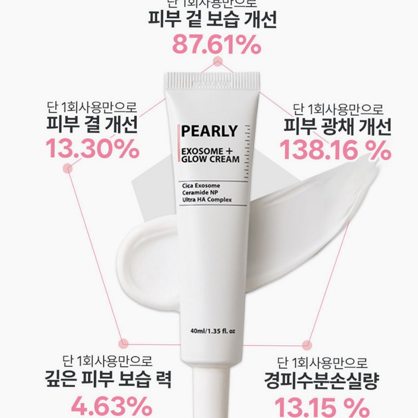 펄리 엑소좀 피부과재생크림 수분 보습 시카 히알루론산 물광크림 40ml, 1개